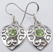 Cercei Argint 925 cu Peridot 3,2 cm lungime