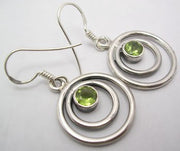 Cercei Argint 925 cu Peridot 3,5 cm lungime
