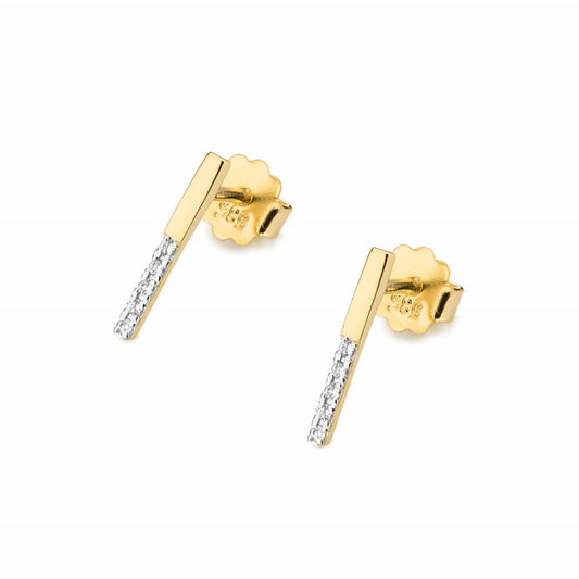 Cercei Aur 14 K cu Diamante 0.05 ct
