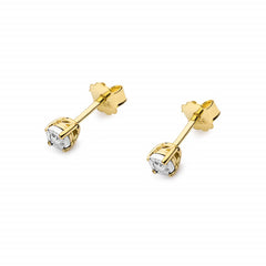 Cercei Aur 14 k cu Diamante 0.06 ct