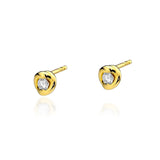 Cercei Aur 14 k cu Diamante 0.20 ct