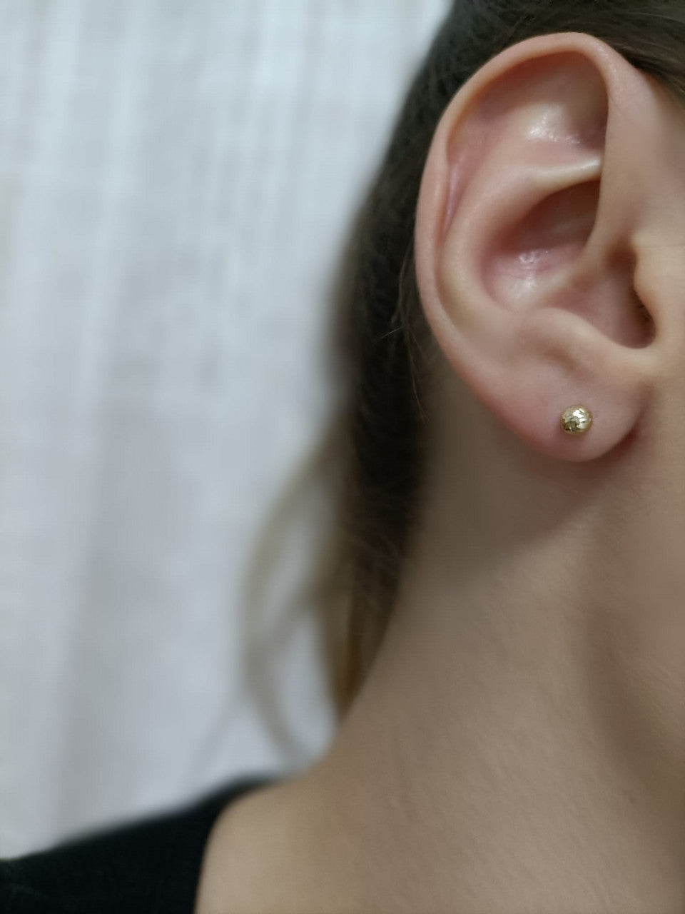 Cercei Aur 14k cu Bilute 4 mm