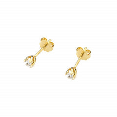 Cercei Aur 14k cu Diamant 0.02 ct