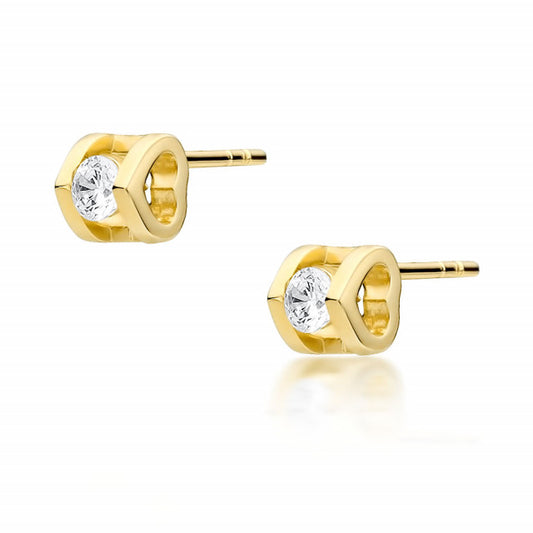 Cercei Aur 14k cu Diamante 0.18 ct