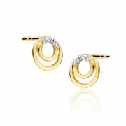 Cercei Aur 14K cu Diamante Naturale 0.03 ct