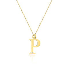 Colier cu pandantiv litera P din Aur 14K cu Diamant 0.005 ct