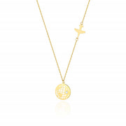 Colier Aur 14K cu Diamant Natural 0.01 ct