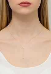 Colier Inima Aur 14 K cu Diamante 0.01 ct