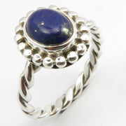 Inel Argint 925 cu Lapiz Lazuli Cabochon
