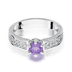 Inel Aur 14k cu Ametist 0.50 ct