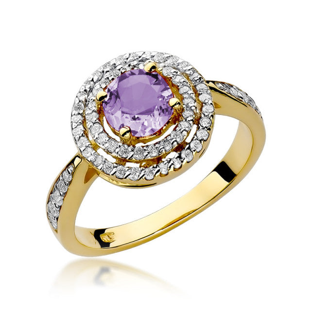 Inel Aur 14k cu Ametist 0.90 ct