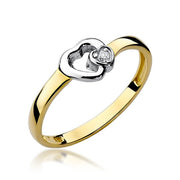 Inel Aur 14K cu Diamant Natural 0.02 ct