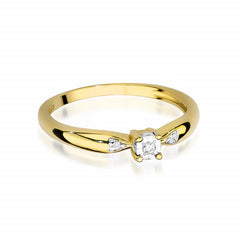 Inel Aur 14k cu Diamant 0.03 ct