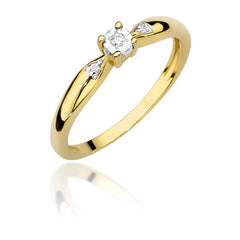 Inel Aur 14k cu Diamant 0.03 ct