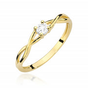 Inel Aur 14K cu Diamant Natural 0.03 ct