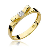 Inel Aur 14k cu Diamant 0.03 ct