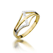 Inel Aur 14K cu Diamante Naturale 0.03 ct