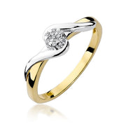 Inel Aur 14K cu Diamante Naturale 0.08 ct