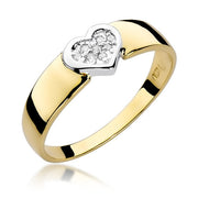 Inel Aur 14K cu Diamante Naturale 0.04 ct