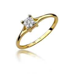 Inel Aur 14k cu Diamant 0.06 ct