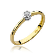 Inel Aur 14K cu Diamant Natural 0.08 ct
