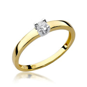 Inel Aur 14K cu Diamant Natural 0.08 ct