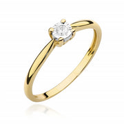 Inel Aur 14K cu Diamant Natural 0.08 ct