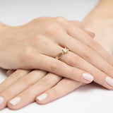 Inel Aur 14k cu Diamant 0.08 ct