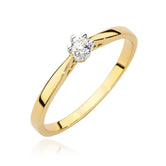 Inel Aur 14K cu Diamant 0.08 ct