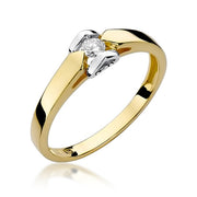 Inel Aur 14K cu Diamant Natural 0.09 ct