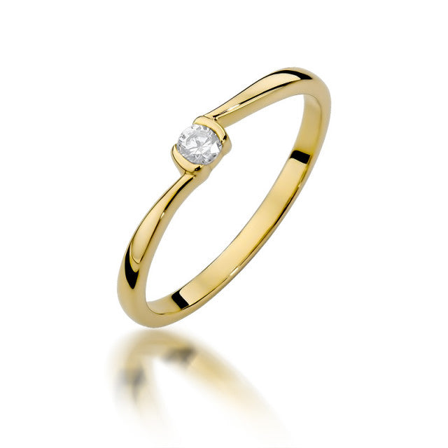 Inel Aur 14k cu Diamant 0.09 ct