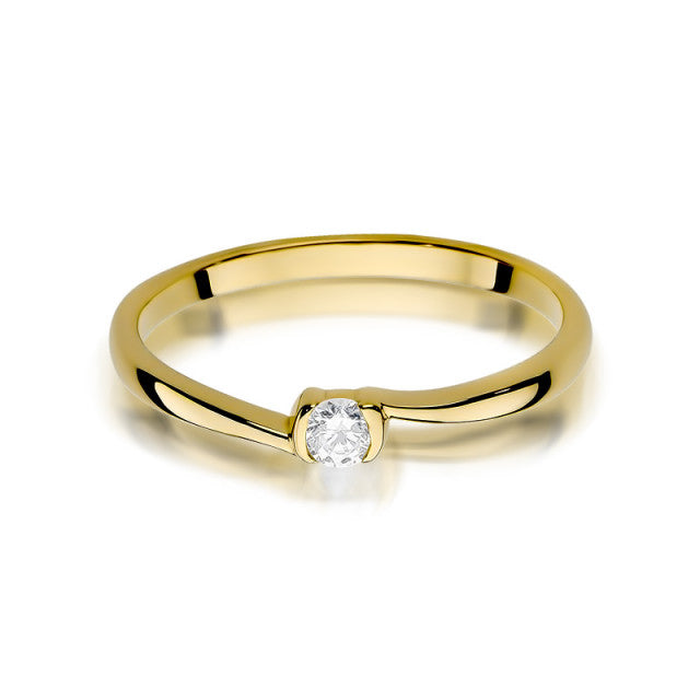 Inel Aur 14k cu Diamant 0.09 ct