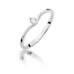 Inel Aur 14k cu Diamant 0.09 ct