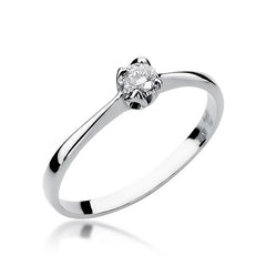 Inel Aur 14k cu Diamant 0,10 ct