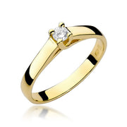Inel Aur 14K cu Diamant Natural 0.10 ct