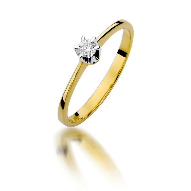 Inel Aur 14K cu Diamant 0.10 ct