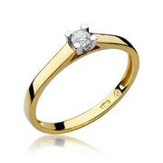 Inel Aur 14K cu Diamant Natural 0.10 ct