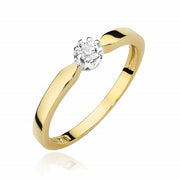 Inel Aur 14K cu Diamant Natural 0.10 ct