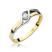 Inel Aur 14K cu Diamant Natural 0.10 ct