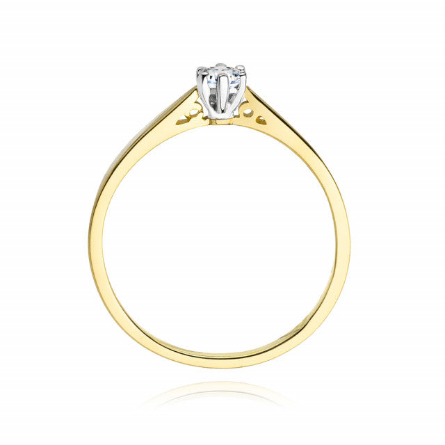 Inel Aur 14K cu Diamant 0.10 ct