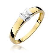 Inel Aur 14K cu Diamant Natural 0.10 ct