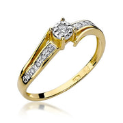 Inel Aur 14K cu Diamante Naturale 0.10 ct