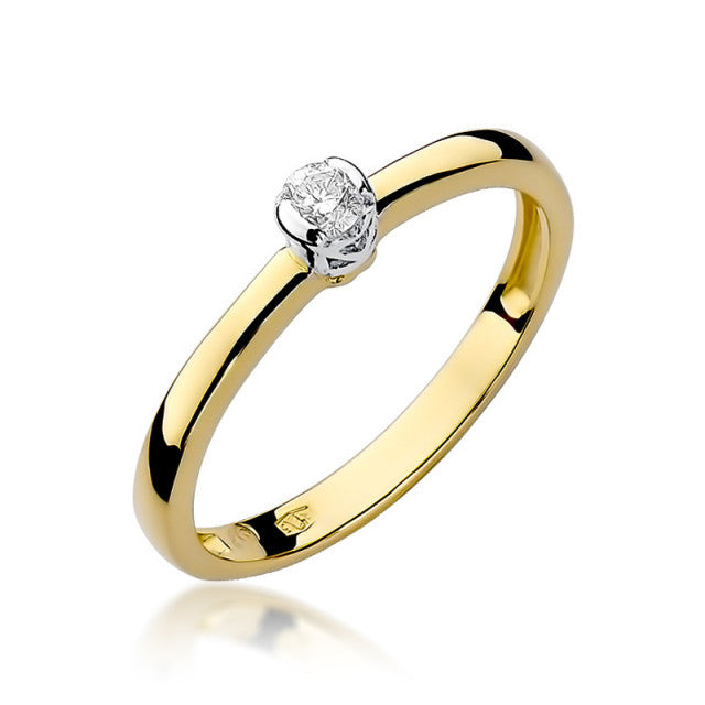Inel Aur 14k cu Diamant 0.10 ct