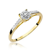 Inel Aur 14K cu Diamante Naturale 0.12 ct