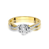 Inel Aur 14k cu Diamant 0.12 ct
