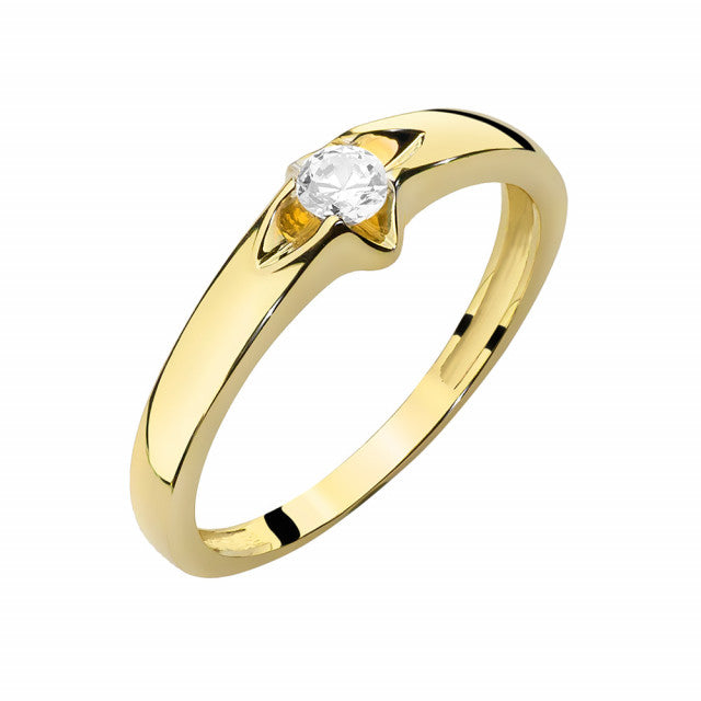 Inel Aur 14K cu Diamant 0.12 ct