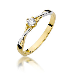 Inel Aur 14k cu Diamant 0.12 ct