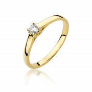 Inel Aur 14K cu Diamant Natural 0.12 ct