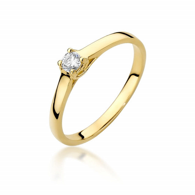 Inel Aur 14K  cu Diamant 0.12 ct