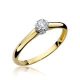 Inel Aur 14k cu Diamant 0.13 ct